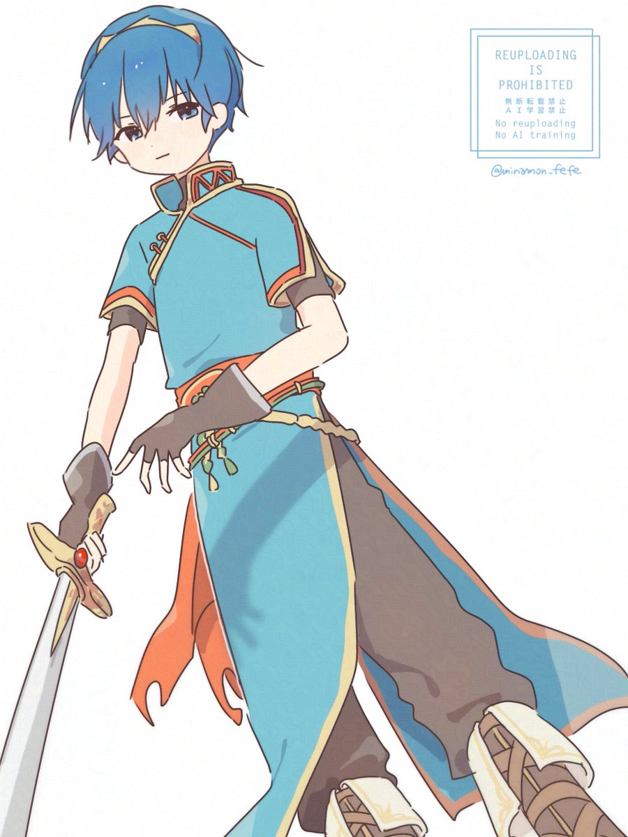 minamon_fefe's tweet image. お題箱より。リン衣装のマルス