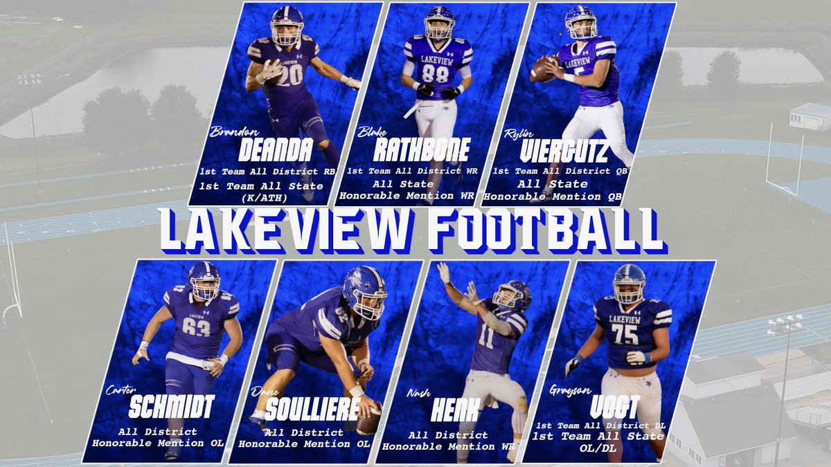Congratulations to our players who received post season honors on offense. #lakeviewvikes #threecheers
