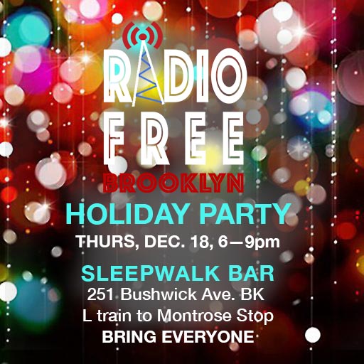 radiofreebk's tweet image. 🎉 RFB HOLIDAY PARTY! 🎉
Come hang with your favorite misfits + radio personalities.
📍 Sleepwalk Bar (251 Bushwick Ave)
!!!!!!! TONIGHT !!!!!!!!!!!
📅 Thurs, Dec 18 | 6–9pm
🚇 L to Montrose
Bring a friend. Bring everyone.
#RadioFreeBrooklyn #RFBHolidayParty