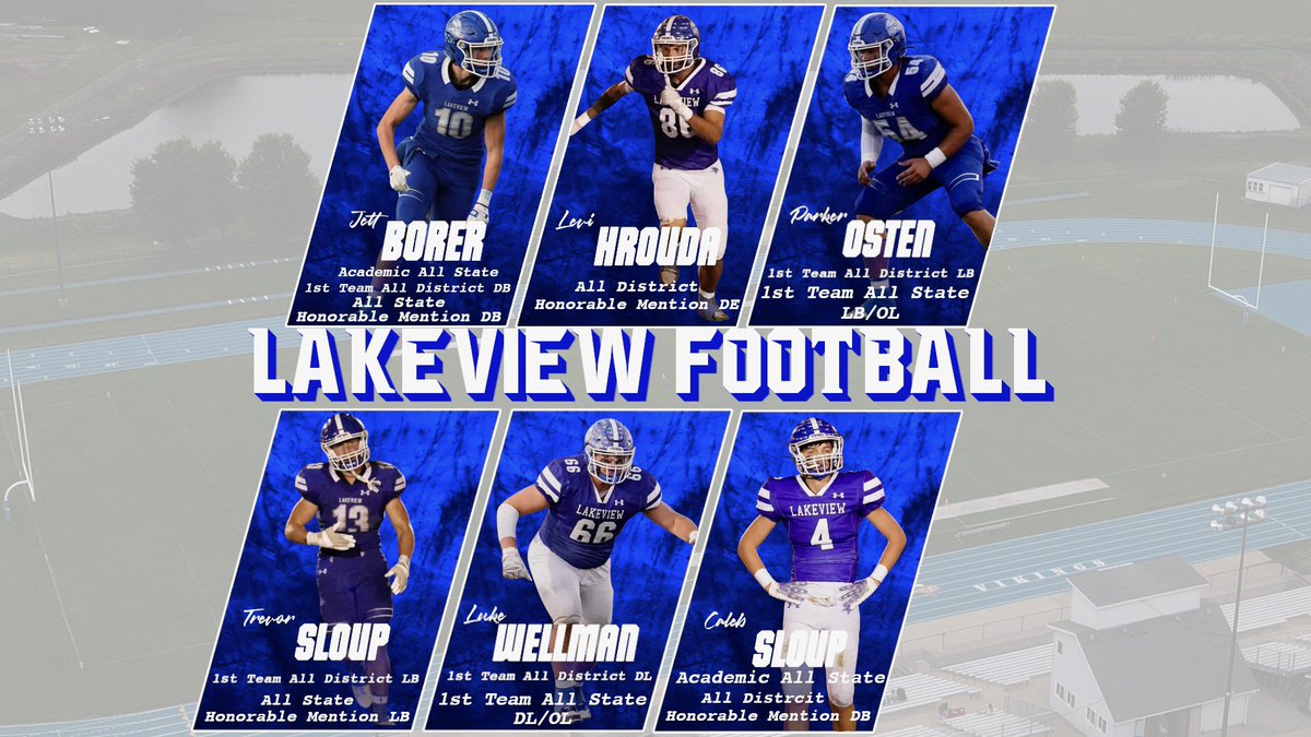 Congratulations to our players who received post season honors on defense. #lakeviewvikes #threecheers