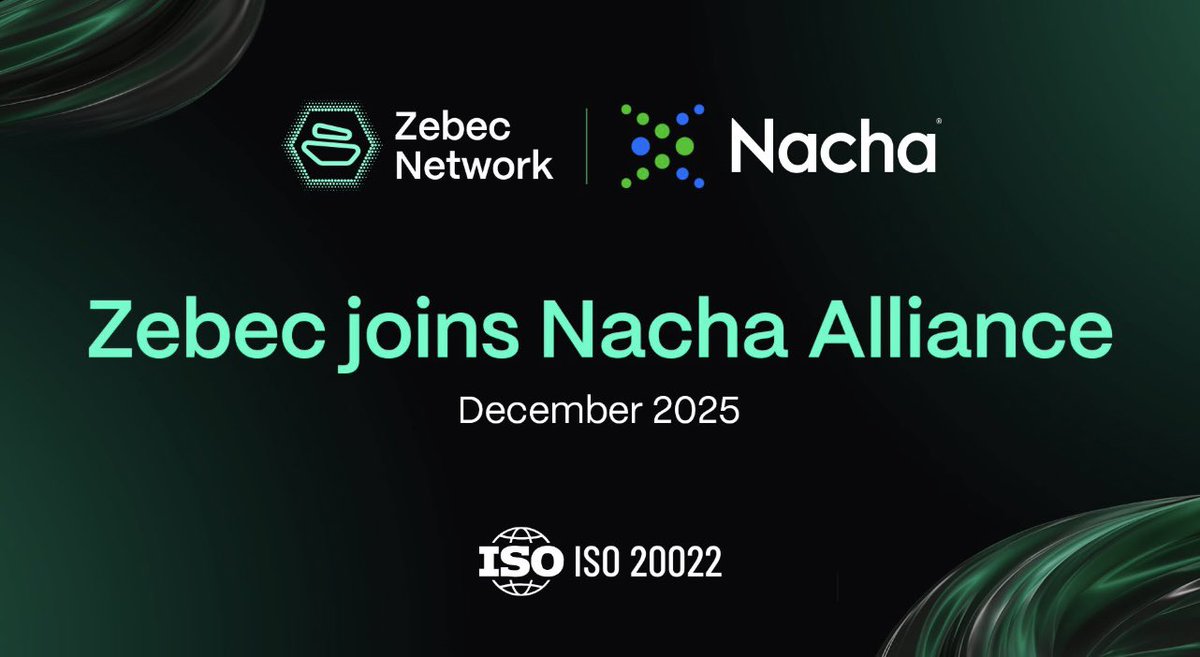 CaptainZackZBCN's tweet photo. 🏴‍☠️🚨PIRATES THIS IS MASSIVE ONE FOR @Zebec_HQ & $ZBCN 🚨 Zebec has officially been admitted into @NachaOnline’s Payment Innovation Alliance placing 
Zebec at the same table as the institutions that run U.S. payments. Let that sink in‼️
Nacha governs the $85 TRILLION‼️ACH network that moves money for payroll, bill pay, businesses, and consumers across the United States. This is the backbone of American finance.
Now Zebec is inside the room helping shape what comes next. 👇
🏦 WHAT THIS ACTUALLY MEANS
By joining Nacha’s Payment Innovation Alliance, Zebec isn’t just integrating with legacy rails it’s helping modernize them.
In 2026, Zebec plans to:
⛵️🚀•Deepen native integration across the ACH network
⛵️🚀•Bridge real-time, programmable blockchain payments with existing ACH rails
⛵️🚀•Help lead industry standards for blockchain-based payment innovation
⛵️🚀•Enable faster settlement, better liquidity, and 24/7 money movement on infrastructure that today shuts down on weekends
This is how crypto becomes infrastructure quietly, compliantly, and at massive scale.
🤝 WHO ZEBEC IS SITTING NEXT TO Zebec now stands alongside:
🔥•J.P. Morgan
🔥•Wells Fargo
🔥•Fiserv
🔥•Circle
🔥•ADP
These are not “crypto partners.”
These are systemically important financial institutions.
Zebec’s inclusion signals one thing clearly:👉 Blockchain rails are no longer optional they’re inevitable.
🔥 WHY THIS IS HUGE FOR $ZBCN
Zebec isn’t building speculation tech. It’s building payment rails that touch real money, real payroll, and real businesses.
ACH + @Zebec_HQ means
⛵️🚀•Programmable payroll flowing into traditional bank accounts
⛵️🚀•Always-on settlement layered on top of legacy systems
⛵️🚀•A path from Web3-native payments to mass U.S. adoption
⛵️🚀•$ZBCN positioned at the core of compliant, institutional payment flows This is how tokens gain utility at scale by embedding into the systems that already move trillions.
🧠 THE BIGGER PICTURE
While most projects chase hype cycles, Zebec is:
⛵️🚀•Integrating with regulators
⛵️🚀•Partnering with incumbents
⛵️🚀•Embedding into financial infrastructure
⛵️🚀•Building bridges, not silos
ACH is not being replaced. It’s being upgraded.
And Zebec is one of the teams trusted to help lead that upgrad
💥 From blockchain-native payroll to the $85T ACH network
💥 From crypto rails to U.S. financial infrastructure
💥 From vision to execution
This is how global adoption actually happens.
$ZBCN isn’t knocking on the door anymore it’s been invited inside. Congratulations. @sam_thapaliya @simonb_ldn and all you pirates out there and the @Zebec_HQ crew‼️🤝@NachaOnline