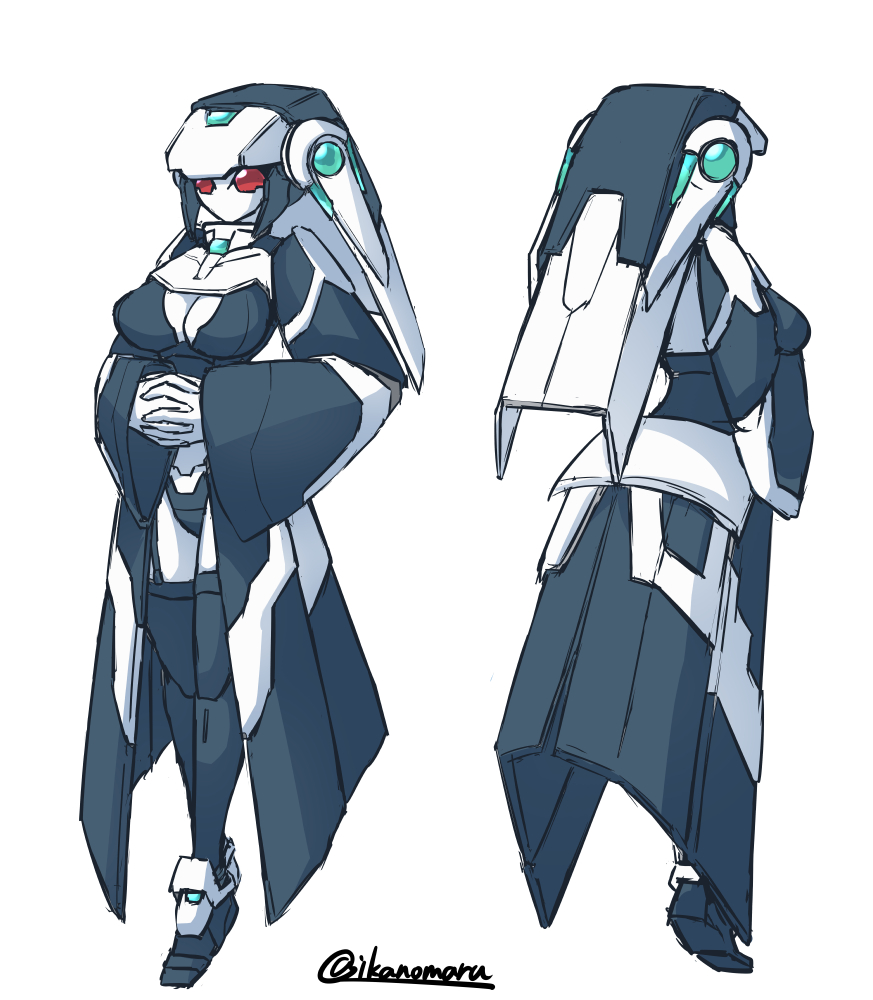 棚木さんの冬コミの本にロボ娘デザインを寄稿させていただきました
シスター型ロボ娘さんでこう見えて身長2mあってパワーもありますがパワーがやばい方に向きがちな性格です
よろしくお願いいたします！