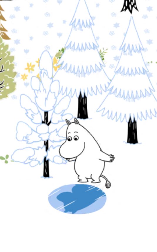 氷に映る自分を見るムミ可愛すぎる…！！！！！
おてて広げてるのがまた良き👏