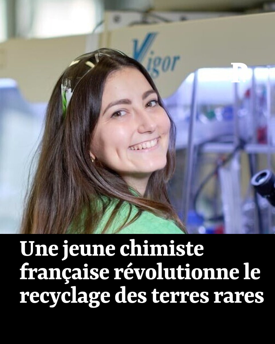 LePoint's tweet image. Marie Perrin, 28 ans, a résolu un casse-tête vieux de plusieurs siècles : séparer efficacement les terres rares pour recycler ces métaux précieux présents dans nos objets du quotidien.

Par @ponsheloise
➡️ l.lepoint.fr/9RY