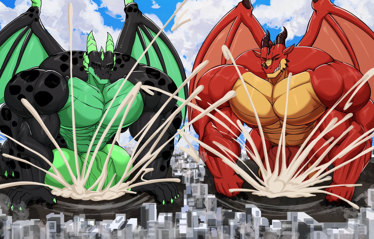 Kilghardt and I decided to take an evening stroll through the city, Unfortunately for the inhabitants we happen to be massive dragons.

Kilghardt found on 🟦☁️
🎨 by <a href="/WolfBlack2543/">wOlfstickyrice</a>