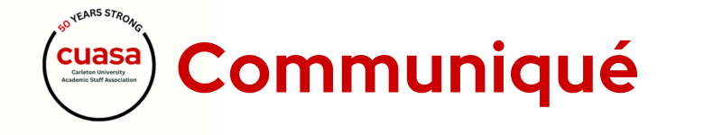 Keep up with CUASA 
cuasa.ca/the-communique…