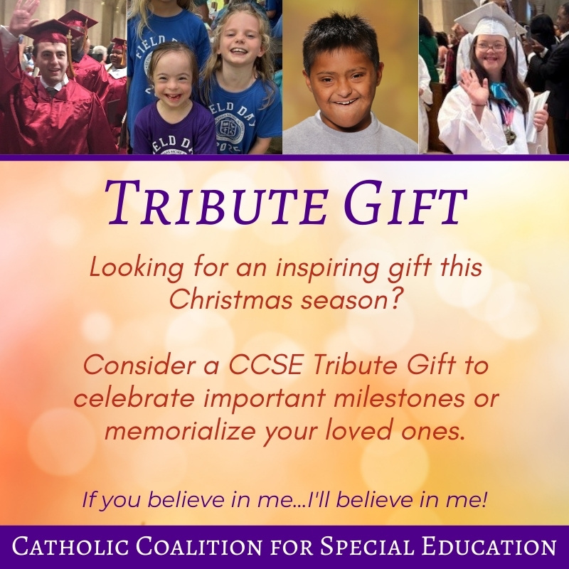 Looking for that perfect gift? Consider a CCSE Tribute Gift to celebrate important milestones or memorialize loved ones.
ccse.ejoinme.org/2025ChristmasA…

Support CCSE's work with families &amp; schools to welcome children with disabilities in Catholic schools.

Thank you!
#BelieveInMe