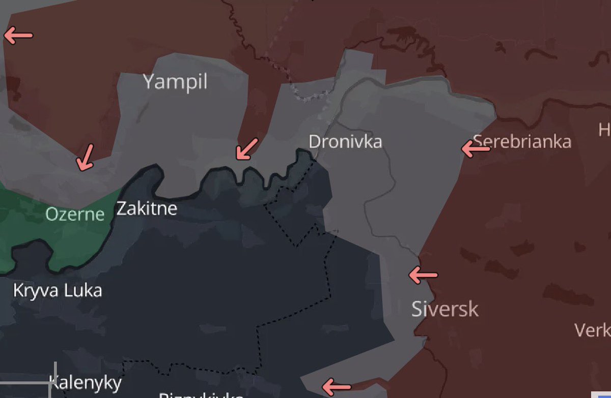 Критична ситуація для деяких підрозділів біля Сіверська. Є загроза оточення 

Окремі наші підрозділи досі присутні в Серебрянці. Підрозділи в напівоточені. Логістика сильно ускладнена. 

Ворог вже здійснює спроби переправитися через річку Сіверський Донець на відрізку Дронівки до