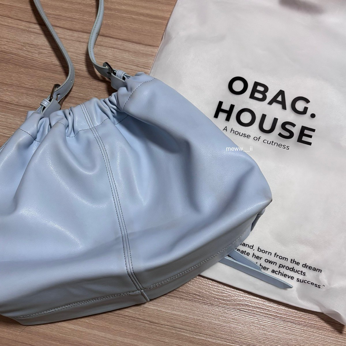 meww__ii's tweet photo. กระเป๋า obaghouse รุ่น the dumpling bag สี baby blue
มีร่องรอยการใช้งาน สีจาง ไม่ส่งผลต่อการใช้งาน ขอคนรับได้นะคะ
190฿ รวมส่ง flash ค่า
#ปล่อยต่อobaghouse #obaghouse #ปล่อยต่อกระเป๋า #กระเป๋าobaghouse https://t.co/hFhYBVqPZo