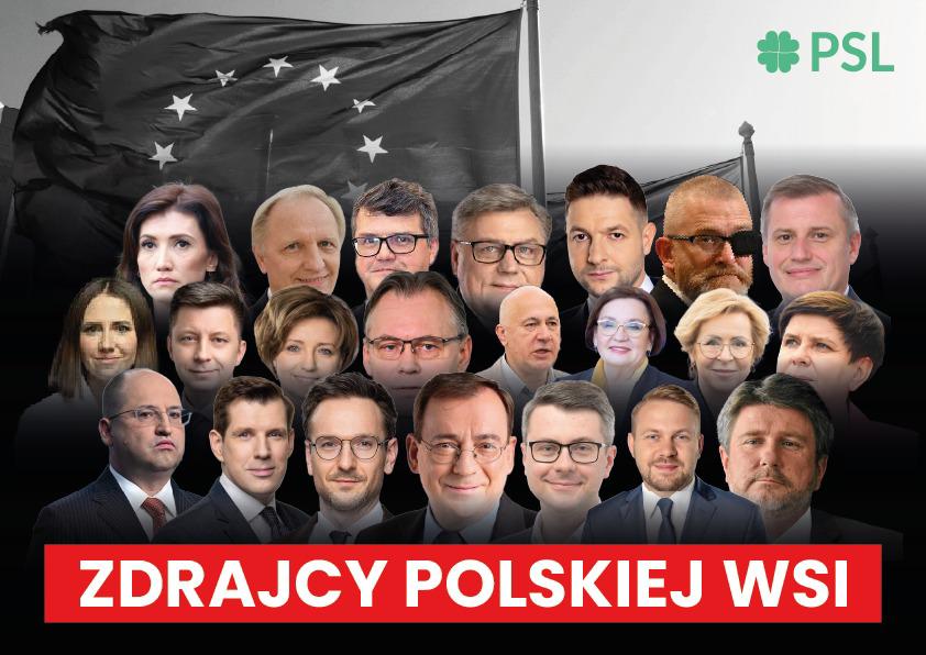 🚜 PiS, Konfederacja i Braun głosowali przeciw poprawkom chroniącym polskie rolnictwo w umowie #MERCOSUR. To prawdziwi zdrajcy polskiej wsi, którzy przed nami się nie ukryją.

⛔️ Nie dajcie się oszukać — tylko PSL realnie broni interesów wsi i prowincji. 🍀