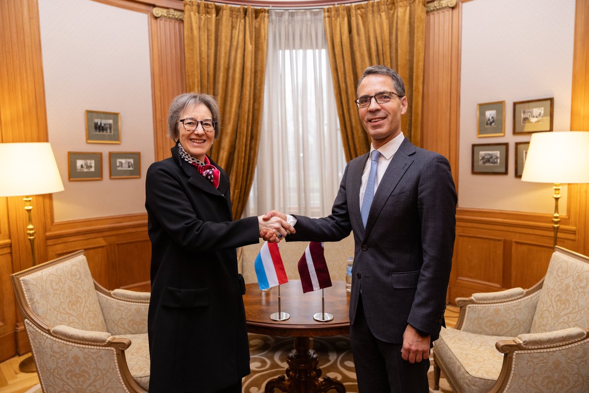 🇱🇻🤝🇱🇺 Under-Secretary of State – Political Director Ivars Lasis also met with the new Ambassador of the Grand Duchy of Luxembourg to Latvia Peggy Frantzen. 🇱🇻 and 🇱🇺 share close cooperation both bilaterally and on EU 🇪🇺 and <a href="/NATO/">NATO</a> issues.

Read more 🔗 mfa.gov.lv/en/article/und…