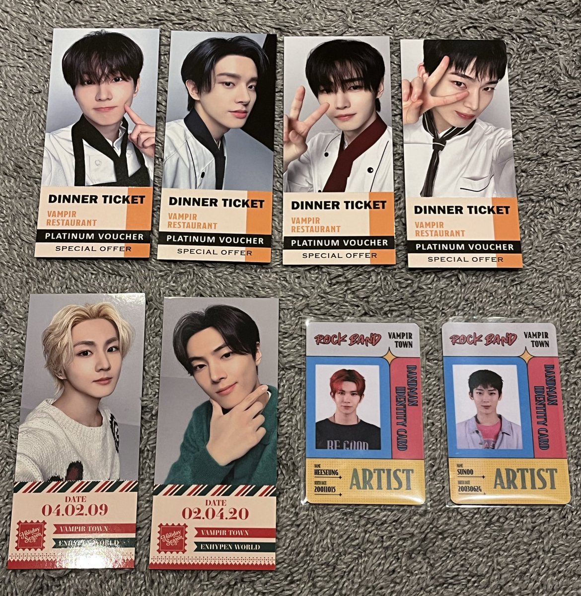 ENHYPEN WORLD 交換 トレカ 【譲】 SPカード ロック ヒスン,ソヌ