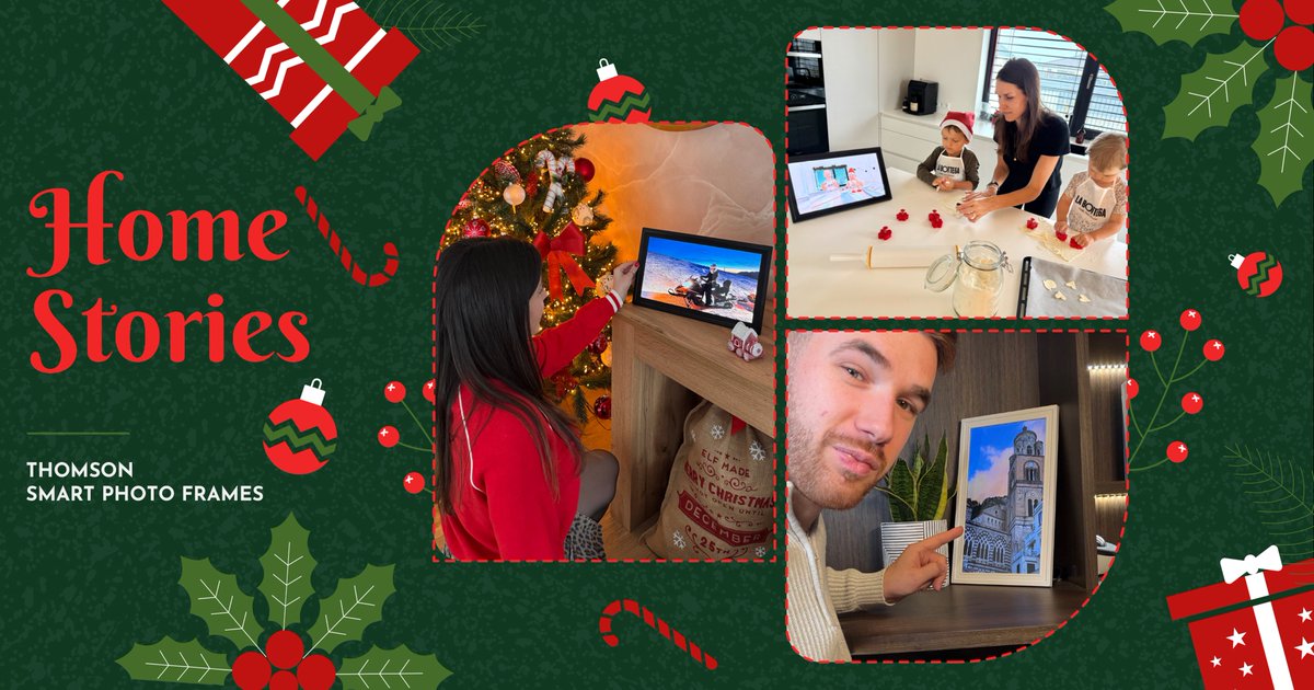 Sharing Moments with Loved Ones with the content creators Lucie, Amélie, Florian and Gianpaolo &amp; THOMSON Smart Photo Frame! 📸

Here are four real stories from four creators, across four countries, showing how the THOMSON Smart Photo Frame makes their Christmas holiday season