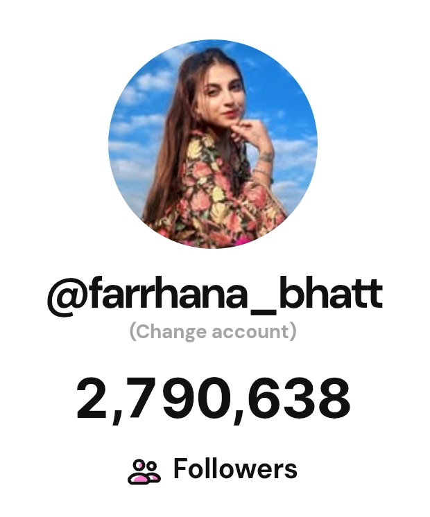 khursheed_09's tweet photo. The 2.8 Million club is waiting! 🌟 Farrhana Bhatt ke Insta par followers ka aakda 2,790,638 tak pahunch gaya hai.
​Chalo jaldi se unhe 2.8M tak pahunchate hain. Fans, dikhao apni power! 🔥📸"
​#FarrhanaBhatt #InstaMilestone #2Point8Million #FarrhanaArmy #SoloFarrhanabhatt https://t.co/FySb22wgG8