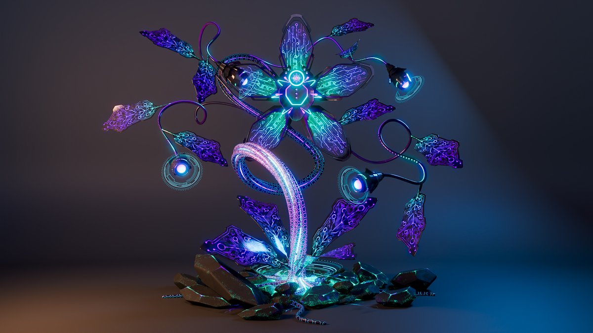 DiegoKuzar's tweet photo. Synthetic life
A project I created to participate in the CGTrader 3D Botanical Design challenge. A concept for a synthetic life form, inspired by certain orchid species, blending organic forms with electronic circuits, digital interfaces, and technological elements. https://t.co/HZx5CcYTKo