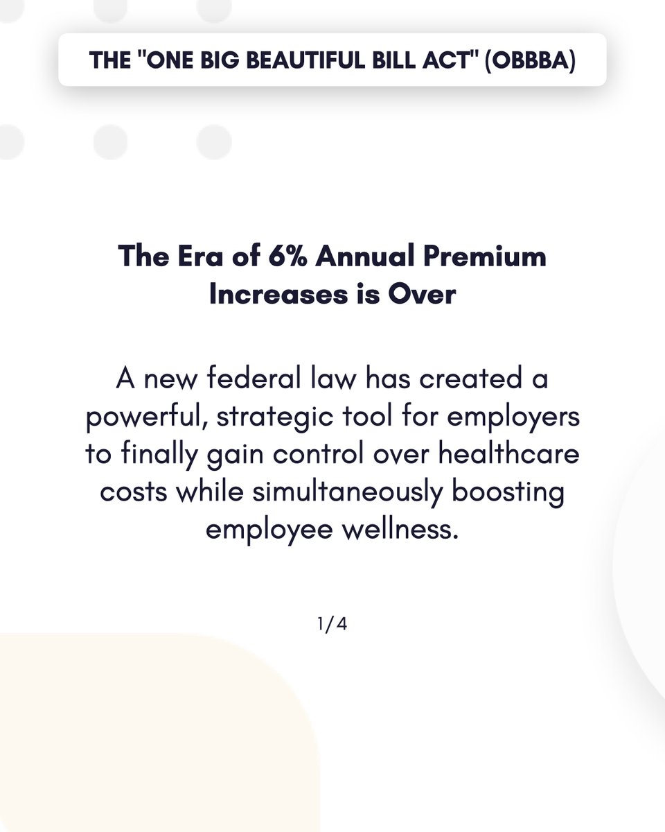 FindMyDirectDoc's tweet image. 🤯 Stop accepting rising healthcare premiums as an unavoidable cost of doing business. A new federal law has created a strategic pathway to finally control your largest operational expense after payroll 🤝