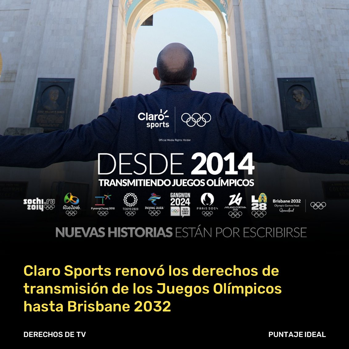🚨 #OFICIAL | ¡LOS JUEGOS OLÍMPICOS SE QUEDAN EN CLARO SPORTS HASTA 2032!

📺 <a href="/ClaroSports/">Claro Sports</a> renovó los derechos de transmisión de los Juegos Olímpicos hasta Brisbane 2032.

📌 Contará con la emisión de los Juegos Olímpicos de Verano, de Invierno y de la Juventud hasta 2032.

📌