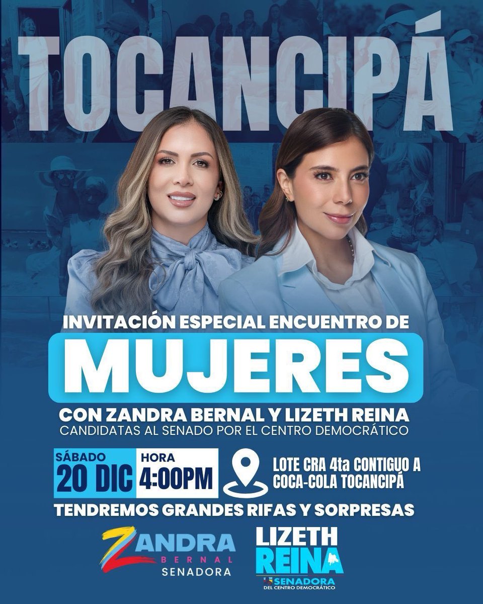 Orgulloso de que estas mujeres tan valiosas sean candidatas al Senado por el Centro Democrático