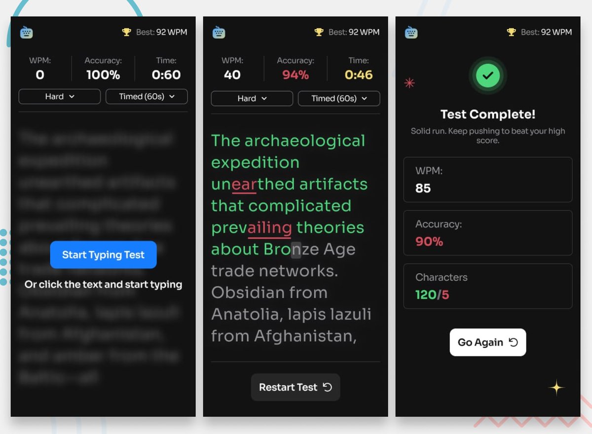 frontendmentor's tweet image. We're launching a new FREE challenge tomorrow! 🥳

This will be our second 30-day hackathon challenge. Following the fun and success of the last FM30 Hackathon, we're excited to get started and see what you build!

This time around, you'll create a typing speed test app! ⚡️