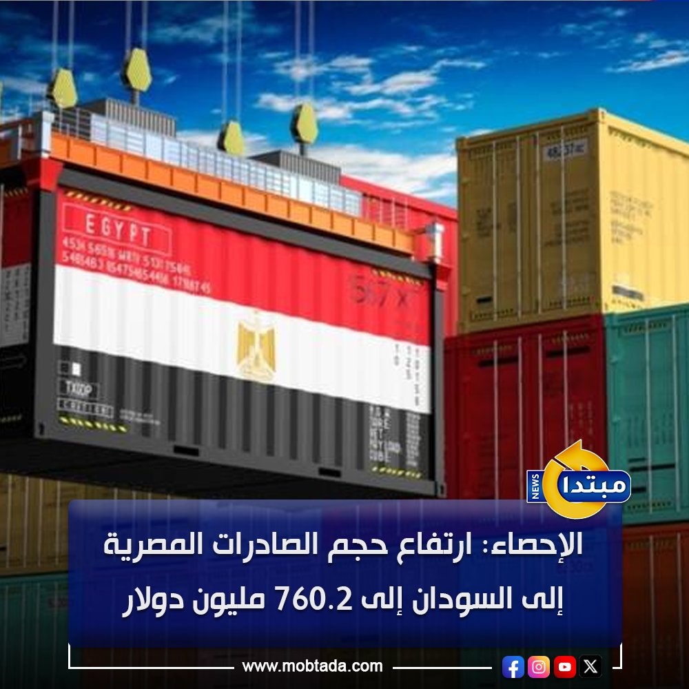 الاحصاء : زيادة في الصادرات المصرية للسودان بنسبة 5%، بينما انخفضت الواردات بنسبة 13.9%. التبادل التجاري بين البلدين بلغ 985.2 مليون دولار في 2025 