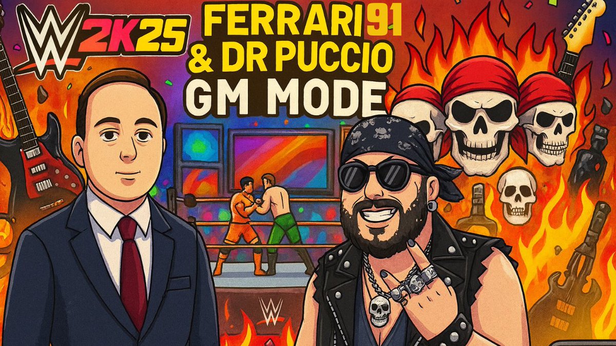 ORE 17:00 LIVE TWITCH / YOUTUBE CON ( CHIACCHIERATA - REACTION - WWE 2K25 GM con FERRARI91 ) VI ASPETTO! 
 
twitch.tv/dr_puccio 
 
youtube.com/@DrPuccio/feat…

#wwe #wwe2k25 #wrestling #gmmode #gaminglive