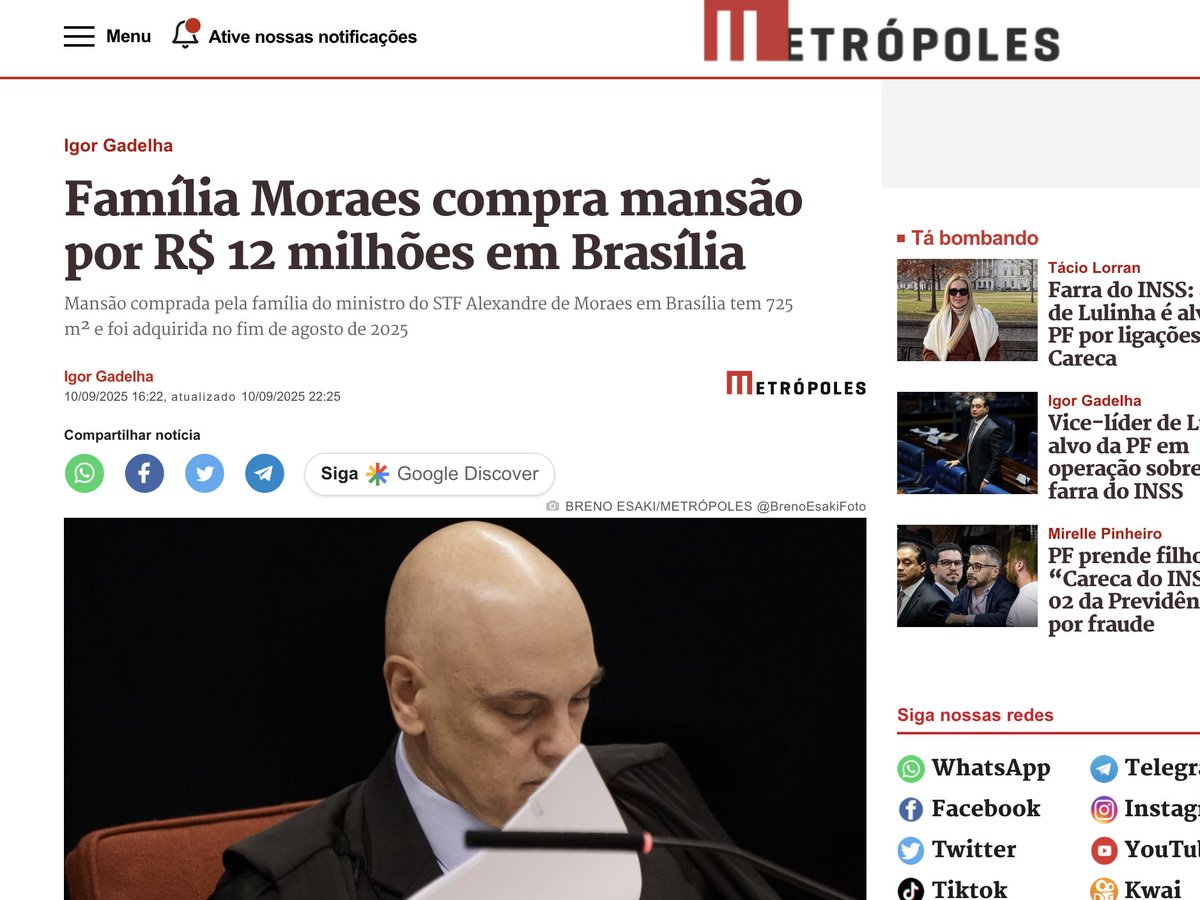 ggreenwald's tweet image. Alguém já descobriu o que a esposa e os filhos de Moraes fizeram para o Banco Master em troca do contrato que garantiu sua empresa o pagamento de R$ 129 milhões?

Ou simplesmente aceitamos que Xandão é um rei tão benevolente que ele e sua família merecem essa fortuna colossal?