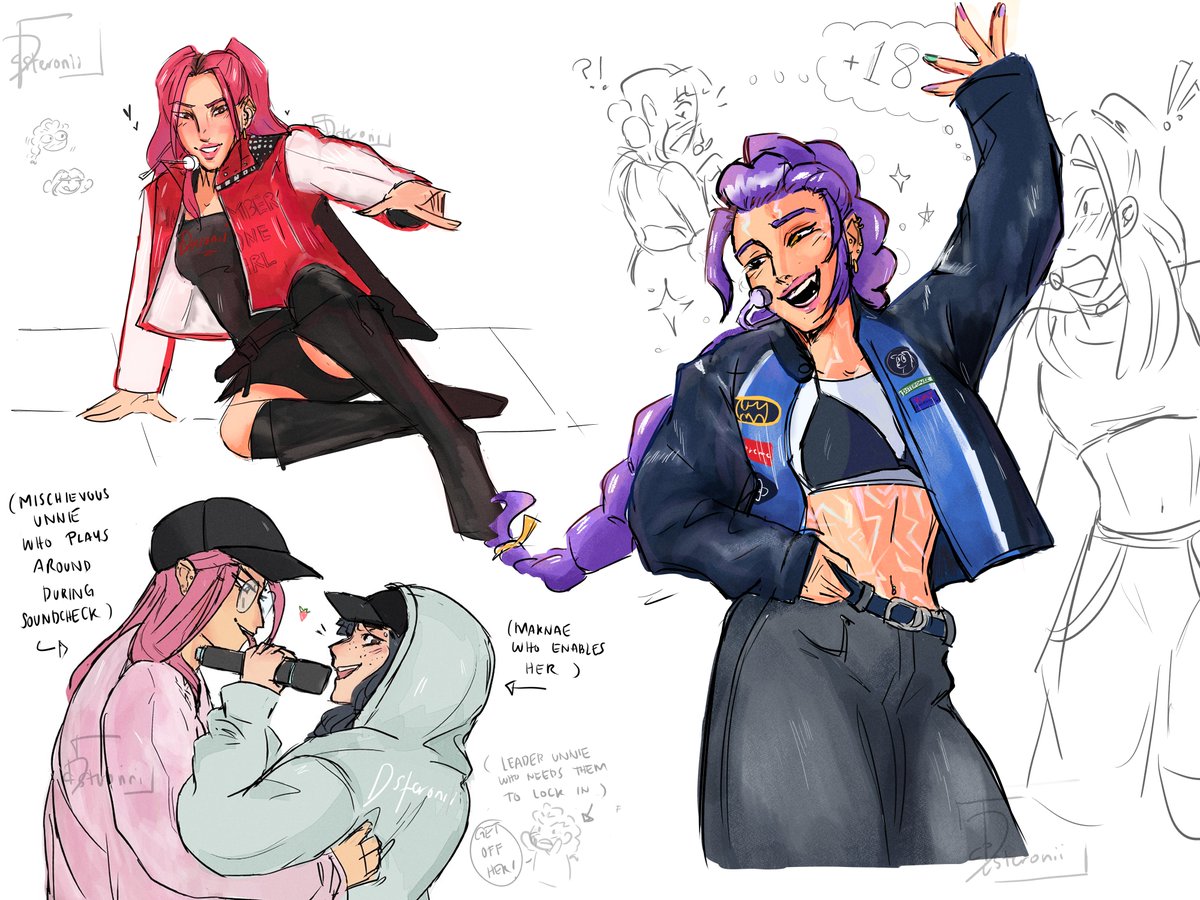 dsteronii's tweet photo. HUNTR/X soundcheck shenanigans ! #huntrix #polytrix #KPOPDEMONHUNTERS #zoemira https://t.co/ziUQww3Er3