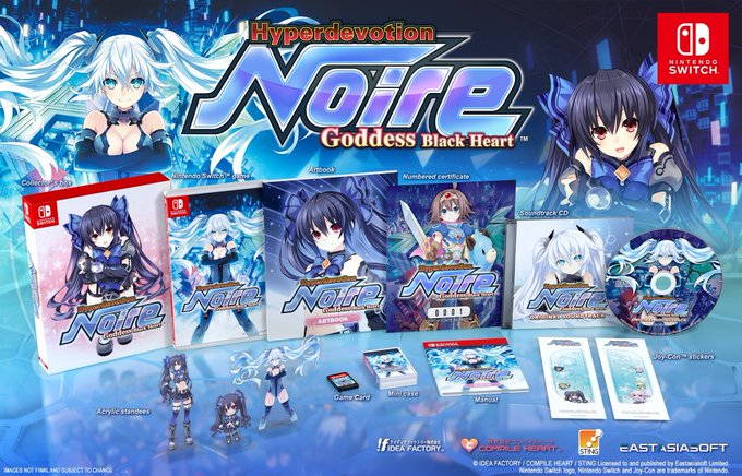 VideoGamesPlus_'s tweet photo. Preorders are live on Standard and Limited Editions of Hyperdevotion Noire: Goddess Black Heart Nintendo Switch at VGP!

👉https://t.co/hiLweJLxRZ

Standard: $59.99 / 43 USD
Limited $94.99 / 68 USD [Free Shipping]

- Enjoy Free Shipping when you spend $75 / 53 USD https://t.co/osGzE6dizf