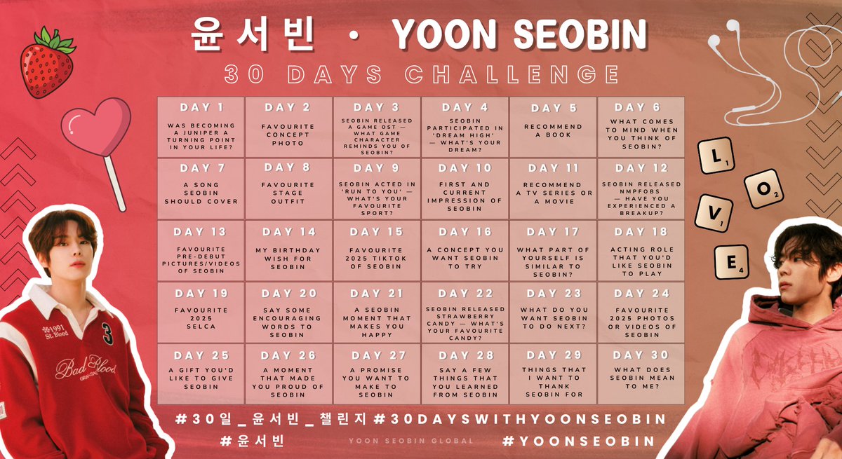 seobinglobal's tweet photo. 251219 | 🗓️ EVENT
30 DAYS CHALLENGE WITH YOON SEOBIN
✅ DAY 19 :
Favourite 2025 selca
➡️ Share your answer by creating a new post, by replying in the comments, or by requoting this post with the hashtags!
#30일_윤서빈_챌린지 #윤서빈
#30DaysWithYoonSeobin #YoonSeobin https://t.co/6LzjBGehSc
