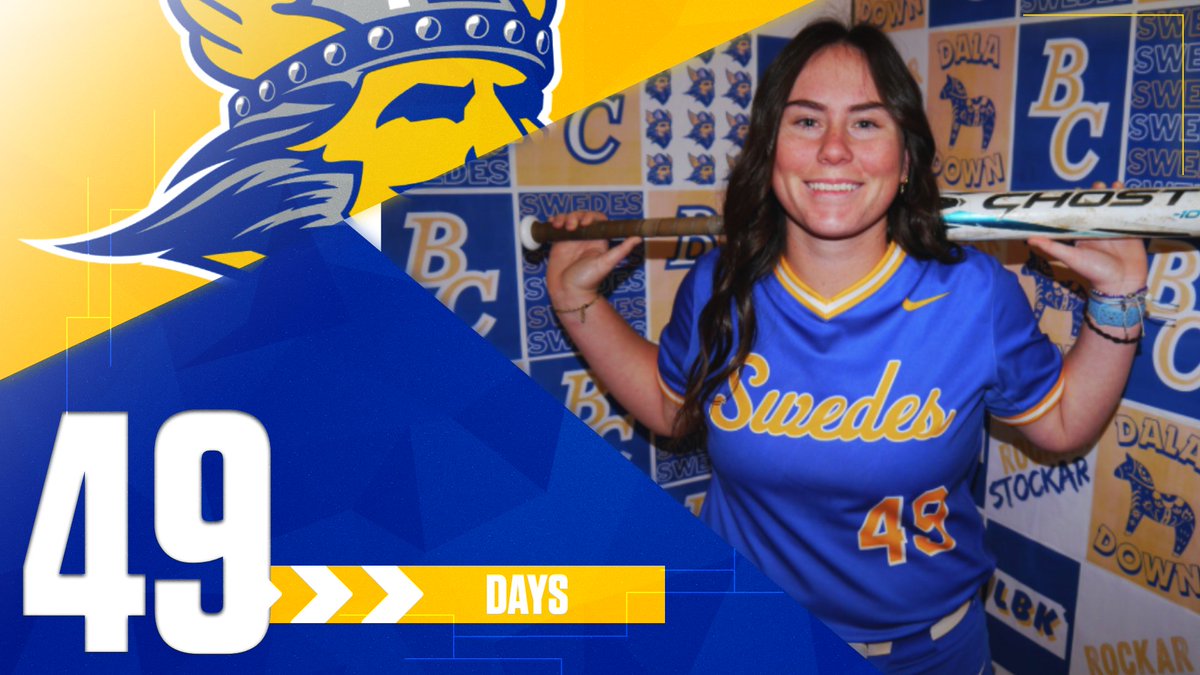 ❕49 DAYS TIL GAMEDAY❕

Meet Megan O'Neal
• Year: Sophomore 
• Position: Outfielder
• From: Sutter, CA
• Major: Elementary Education
#goswedes💙💛