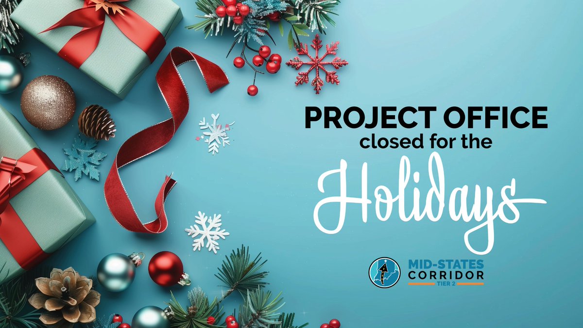 Our project office will be closed Dec. 23-Jan. 1 for the holidays.🎄 Project team members will be available by appointment. Office hours will resume on Tuesday, Jan. 6, from 9 a.m.-4 p.m. at Vincennes University Jasper Campus Administration Building, Room 216, 850 College Avenue.