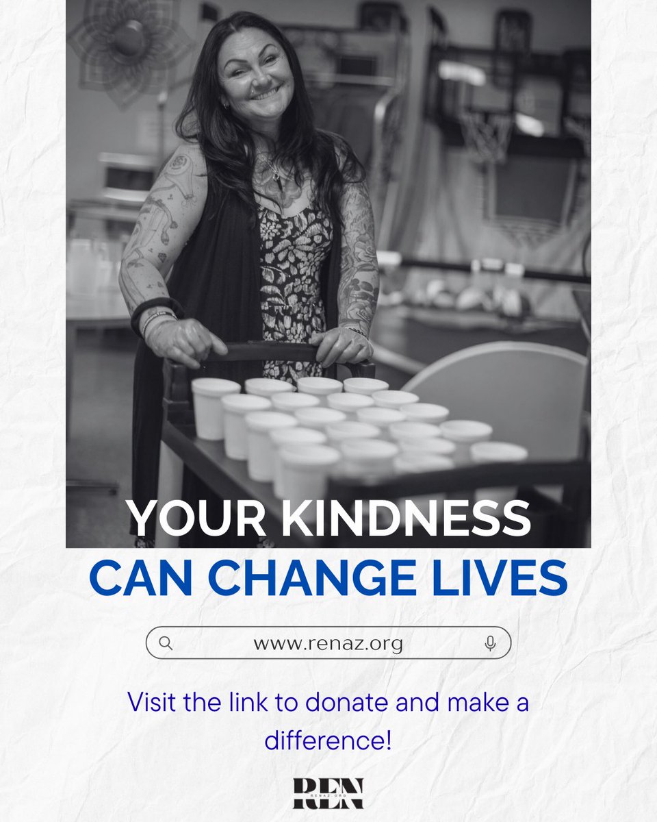 REN_Arizona's tweet photo. Small acts of kindness create a big impact.

If you’re able, consider donating to REN today and help us continue empowering individuals on the path to recovery.

Link in bio to donate. https://t.co/RQJzIMOr6O