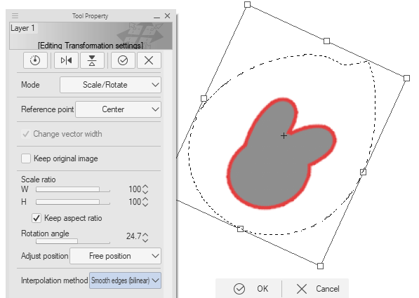 kagefumi's tweet image. this is a good fix but tip: change the interpolation method on your transform and you don't get this problem 🥰