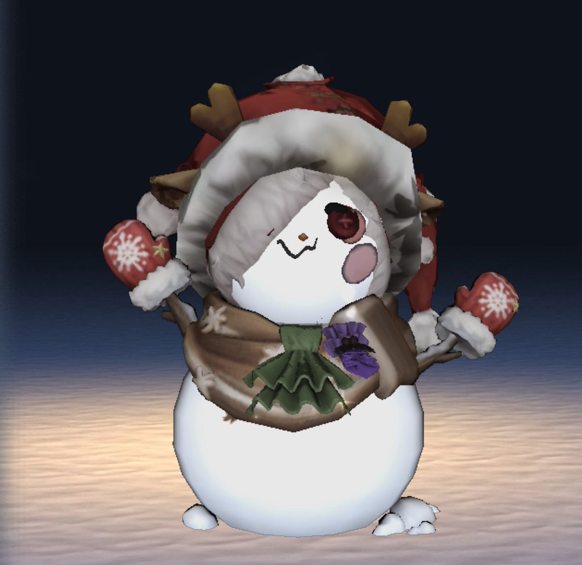 ゆきだるまもり完成形だ!!⛄️⏳