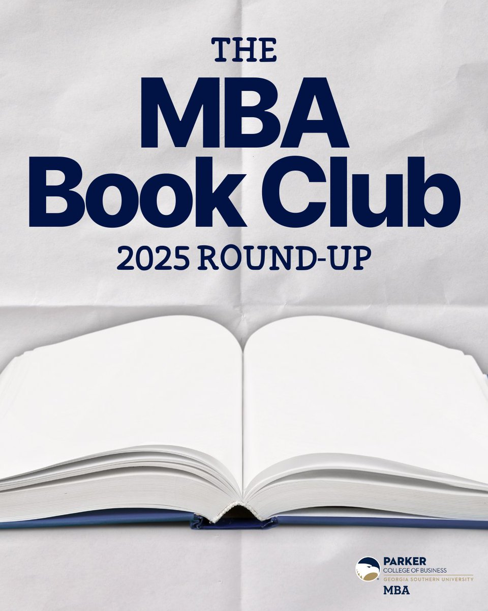 In 2025, the MBA Book Club shared 12 powerful books, recommended for MBA students (or anyone looking to improve as a business leader) by faculty and staff. 

For the full list of our 2025 picks: linktr.ee/MBAGeorgiaSout…
