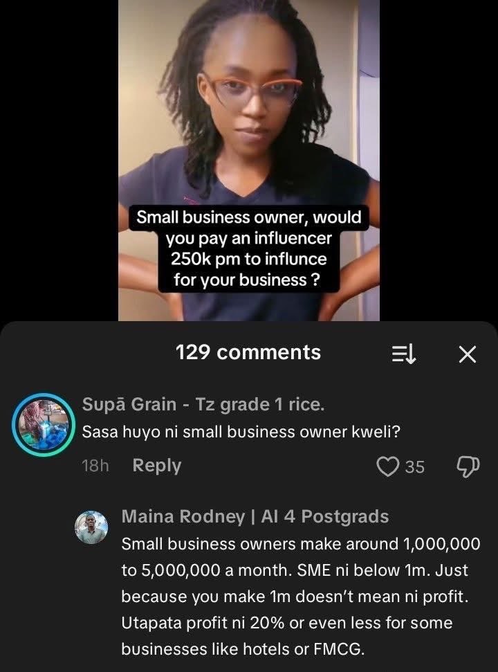 emillyamelina4's tweet photo. What is the requirements to be a small business owner? If you call ksh 250k net profit https://t.co/DXvMMcrmVn