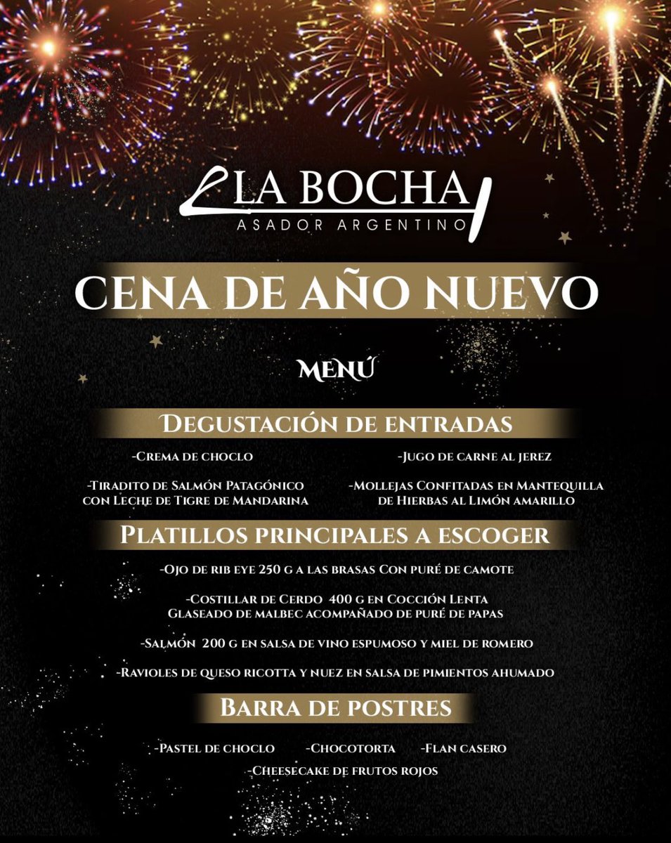 Recibe el 2026 con #BochaTime.

Este #AñoNuevo ven a festejarlo con tu familia en #LaBocha.

#Informes y reservas por whatsapp al (442)70-80-100.