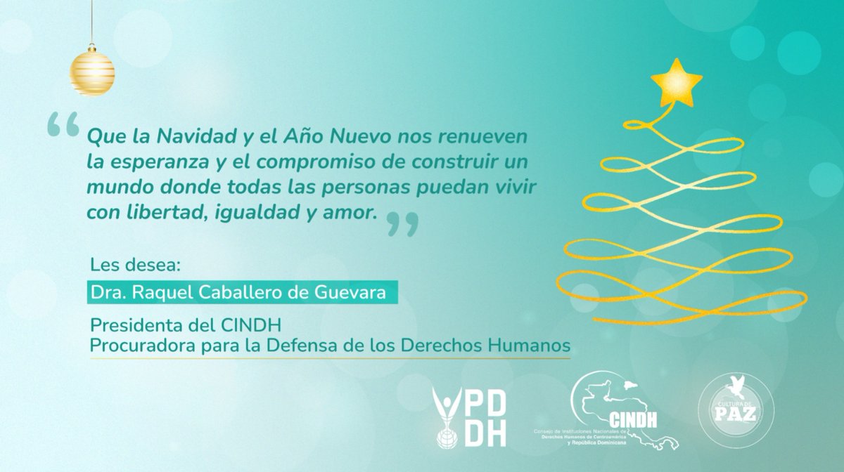 CINDH_org's tweet photo. La Presidenta del @CINDH_org #ProcuradoraDDHH @RaqueldeGuevara, junto a los titulares de las Instituciones Nacionales de Derechos Humanos de Centroamérica y República Dominicana expresan un sincero deseo de bienestar en estas festividades. https://t.co/xzp5m7085C