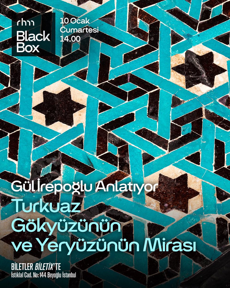 issanat's tweet photo. “Gül İrepoğlu Anlatıyor”un yeni bölümünde “Turkuaz”ın ardındaki zengin mirası keşfetmeye davetlisiniz! ✨

Kültürümüzün simgesi olan turkuaz; değerli taşlar ve renk dünyası bağlamında, sanatın farklı disiplinlerinden seçkin örnekler ile ele alınacak. 

Turkuazın, estetik ve kültürel derinliğini sanatseverlerle buluşturacak bu konuşmayı kaçırmayın!

📆 10 Ocak 2026 Cumartesi | 14.00
📍 Türkiye İş Bankası Resim Heykel Müzesi, Beyoğlu
🎫 Biletler Biletix’te!

#işsanat @gulirepoglu