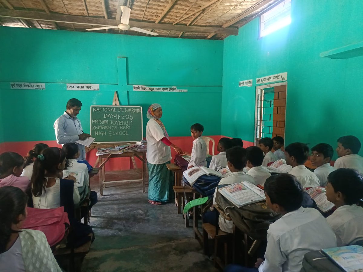 HealthGoalpara's tweet photo. Distribution and administration of Deworming tablets among the children age group of 1 -19 years at different schools under Goalpara district as a part of National Deworming Day to reduce worm 🐛🪱 related infections. @himantabiswa @MoHFW_INDIA @TheAshokSinghal @nhm_assam https://t.co/KVyheI5VEV