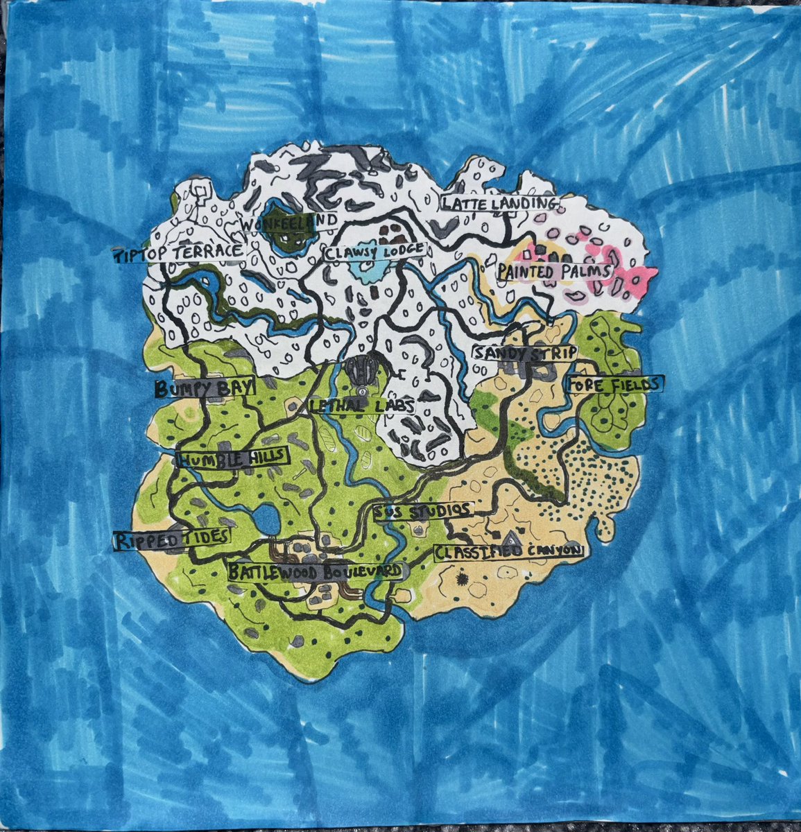 FNBR map updates hand drawn tweet media