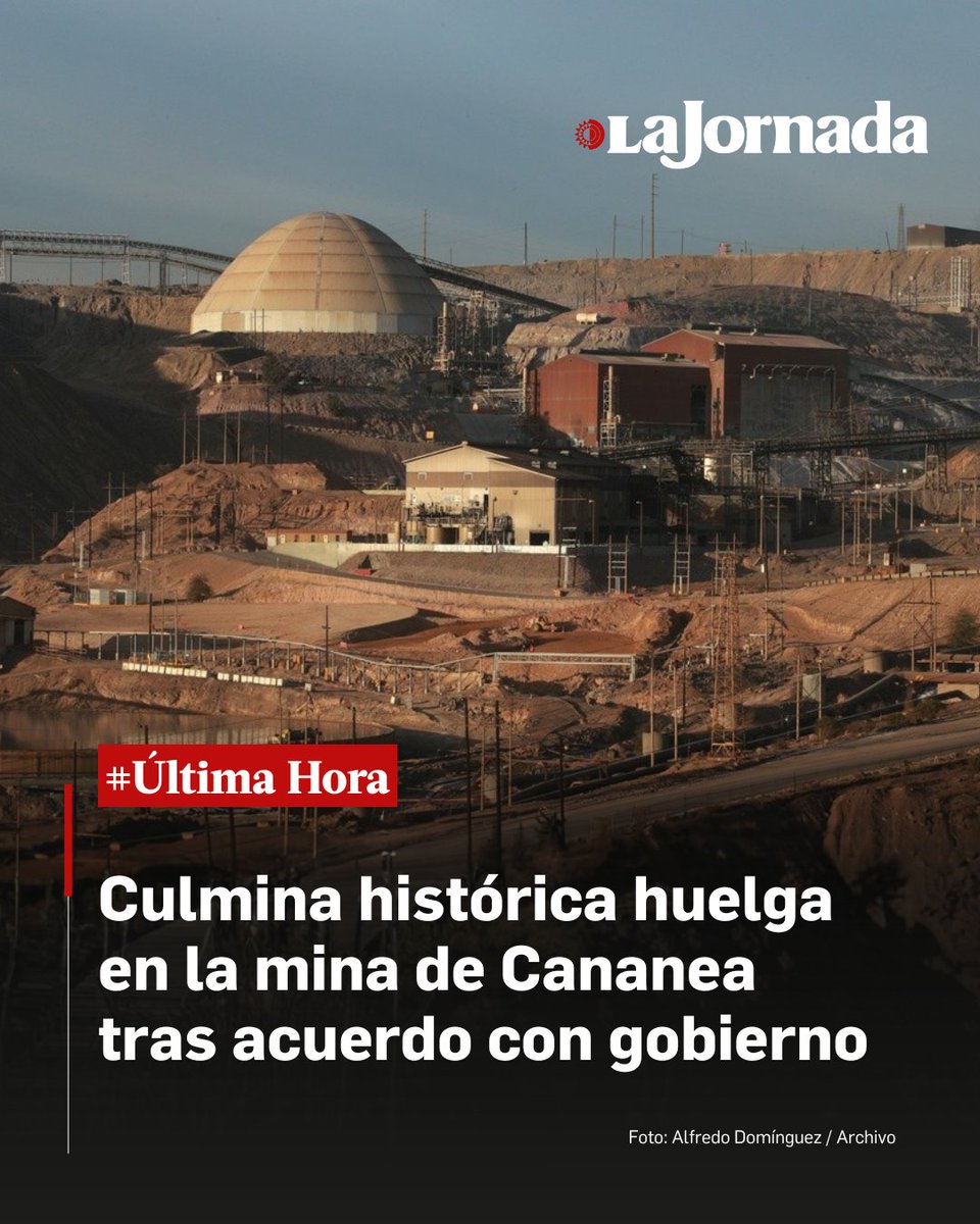 🚨#ÚLTIMAHORA | Después de casi dos décadas de lucha, los trabajadores de la Sección 65 en Cananea, Sonora, aprobaron por unanimidad un acuerdo definitivo para levantar la huelga iniciada en 2007.

El líder minero Napoleón Gómez Urrutia celebró el fin de este conflicto simbólico,