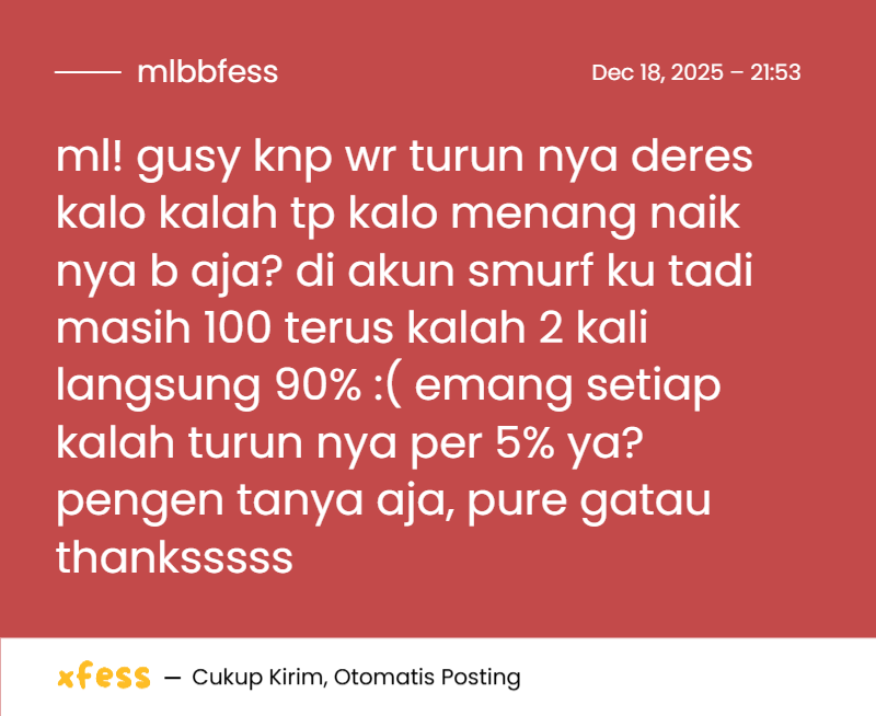 Mobile Legends Menfess tweet media