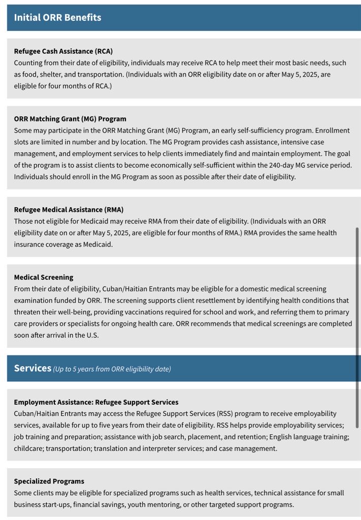 Oilfield_Rando's tweet photo. Haitians released into the country by Biden were eligible for a tsunami of welfare programs. 

Look at all this. It’s insane. Americans are forced to subsidize cheap labor to displace themselves from the workforce. https://t.co/aI2yp00bA1