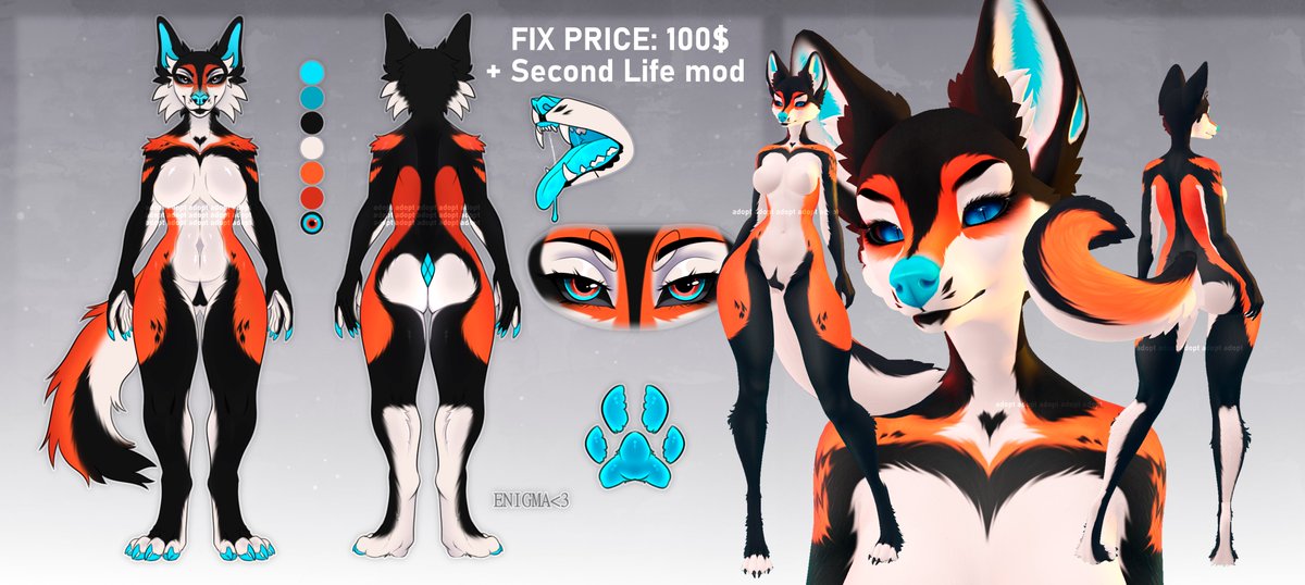 Today I created such a wonderful girl! Maybe she'll find caring hands here. :3 Any changes are possible!
furaffinity.net/view/63357545/
#adopt #SecondLife #Furry #foxy