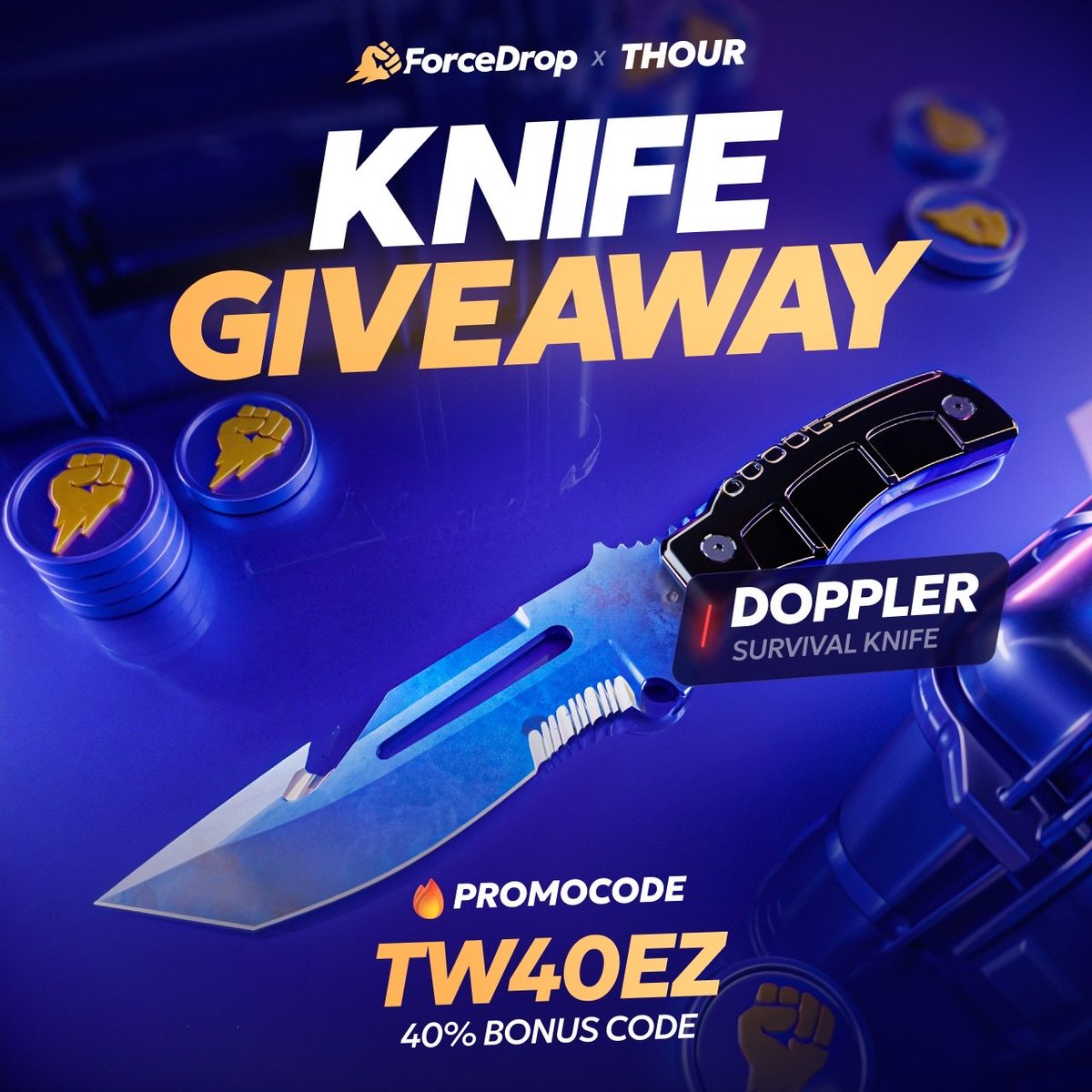 ThourCS2's tweet image. CS2 Giveaway - Survival Knife | Doppler 🥳

- Follow @ThourCS2 &amp;amp; @fd_case
- Like &amp;amp; Retweet
- Tag a friend

One winner will be chosen, Good Luck!