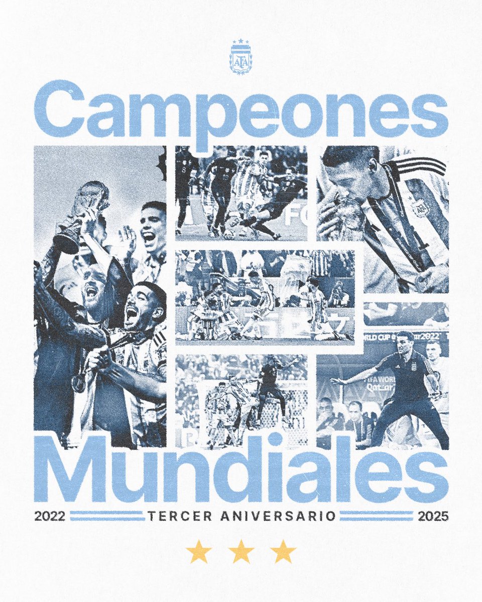 Argentina's tweet image. CAMPEONES MUNDIALES ⭐️⭐️⭐️