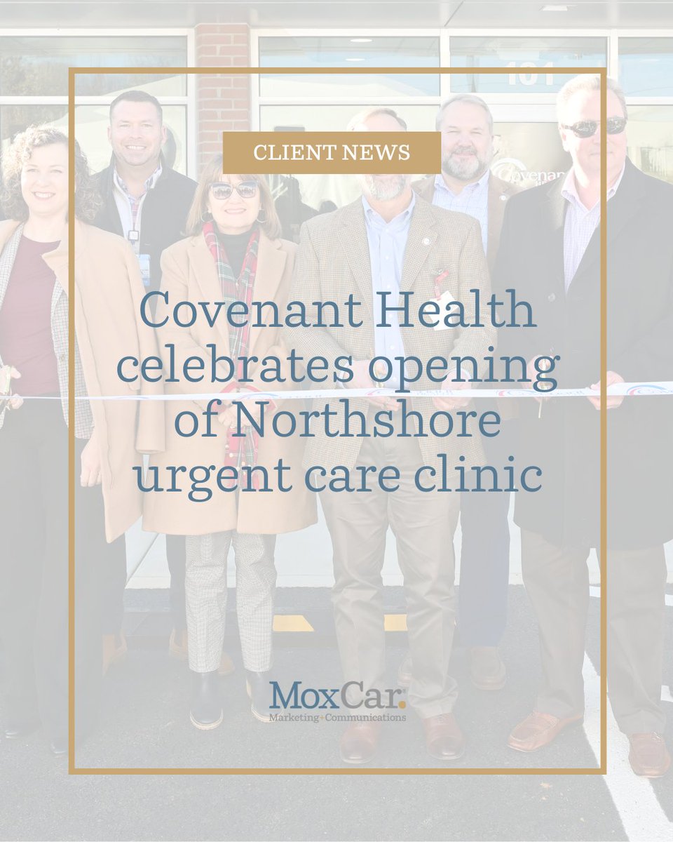 Covenant Health and community leaders cut the ribbon on <a href="/CovenantHealth/">CovenantHealth</a> Urgent Care-Northshore, marking the seventh urgent care clinic in the hospital system’s network.

The new clinic is located at 902 Osprey Pointe Lane off Northshore Drive in Knoxville and enables families to