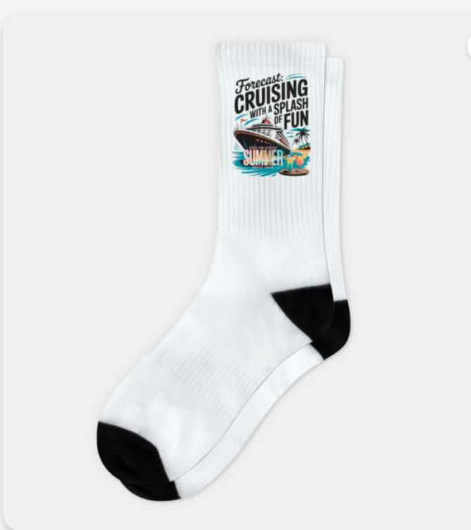 HurmerintaArt's tweet image. New, cute and soft socks. 

This one with the design 'cruising with a splash of fun'.

Save 30% on all socks on my Teepublic art shop!

#socks #art #funart #softsocks 

 teepublic.com/socks/79143205…
