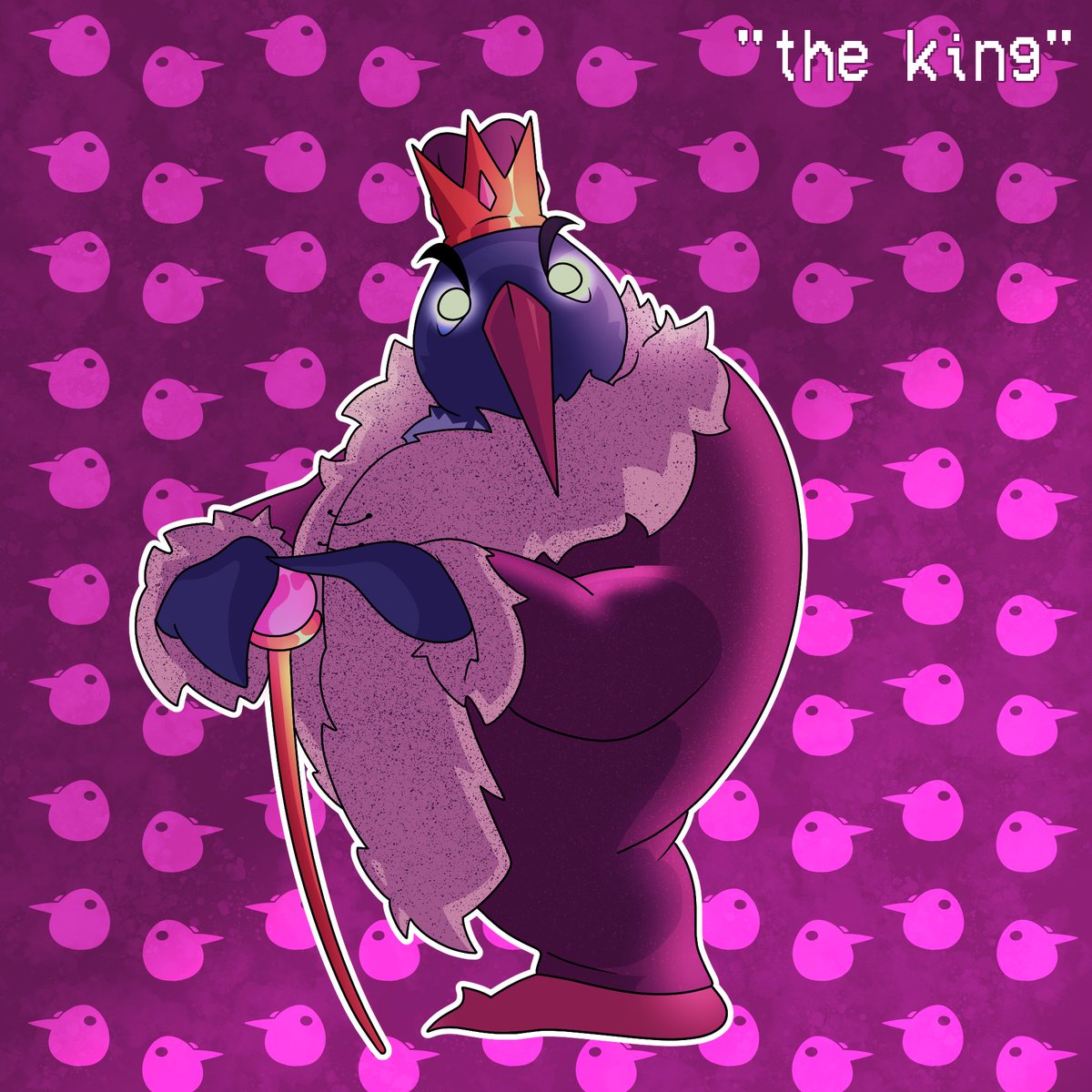 Waltsnip's tweet image. Here you have a reference art of ‘The King’ for “KINGUIN”

#indiedev #IndieGameDev #indiegame